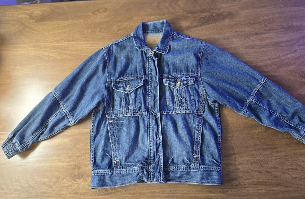 Vintage 90s Style American Eagle Denim Bomber Jacket Women’s Small